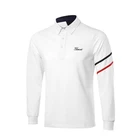 Рубашка-поло мужская с длинным рукавом, полиэстер, мягкая дышащая Спортивная уличная одежда для гольфа, Осень-зима