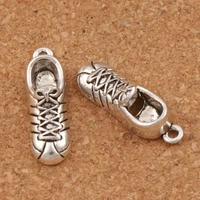 12pcs sport shoes charm beads mic zinc alloy pendants jewelry diy 27 5x9mm l251