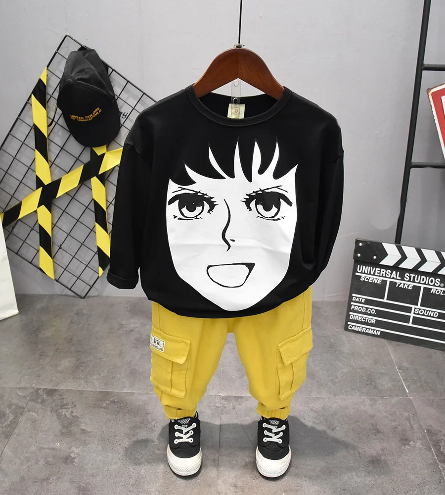 

Children Clothing Sets Spring Autumn Boys Clothing Sets Fashion Graffiti T-shirts + pants 2Pcs suits kids clothes sets 2-6years