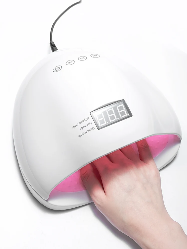 48W 33 UV LED Nail Gel Curing Lamp Painless Phototherapy Lamps Manicure Tool Timer Display Toenail Polish Drying Lamps