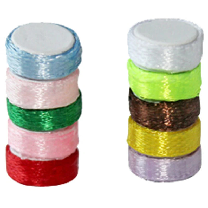 

5pcs/set 1:12 Mini Ribbon Coil Model Dollhouse Accessories Doll House Crafts Box Scene Dollhouse Miniature