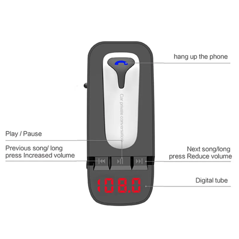 Новая Автомобильная Bluetooth гарнитура с поддержкой частных вызовов Buletooth