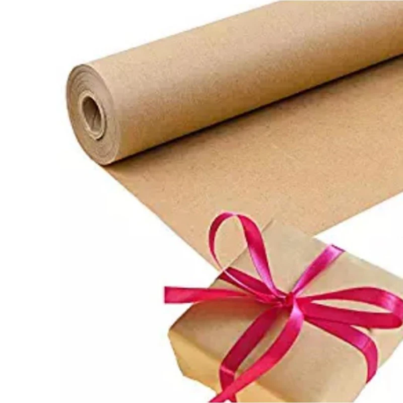 

30m Brown Vellum Wrapping Paper Roll Wedding Birthday Party Gift Tissue Paper for Wrapping Art Craft Christmas Wrapping Paper