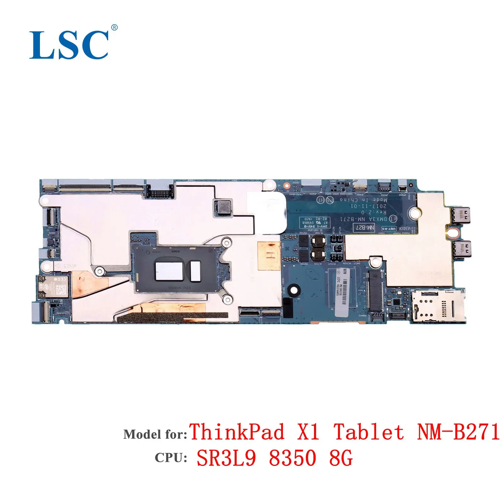 Материнская плата для ноутбука Lenovo ThinkPad X1 Tablet 3rd Gen NM-B271 CPU: I5-8350U 8G FRU:01aw885 - купить по