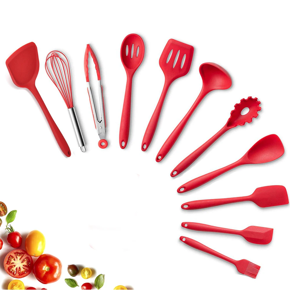 1PCS Silicone Cooking Tool Set Spoon Brush Spatula Egg Beater Kitchen Tools Kitchenware accessories Utensil | Дом и сад