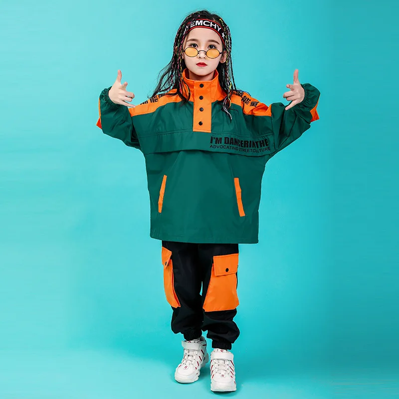 Детский костюм для танцев в стиле джаз и хип-хоп осень 2019 куртка с длинным рукавом