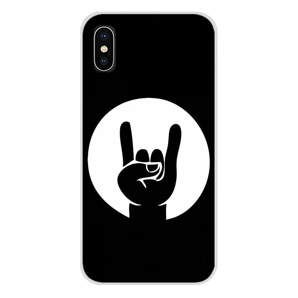 Аксессуары чехлы крышка крутой рок знак жеста руки для samsung Galaxy S3 S4 S5 Mini S6 S7 Edge S8 S9