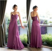 robe de soiree free shipping party gown 2016 new fashion vestido de festa sexy purple long chiffon elegant bridesmaid dresses