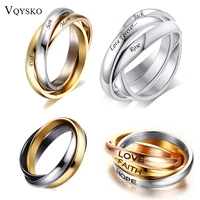 customize jewelry 3 finger ring sets for women stainless steel wedding engagement ring personalized wholesale