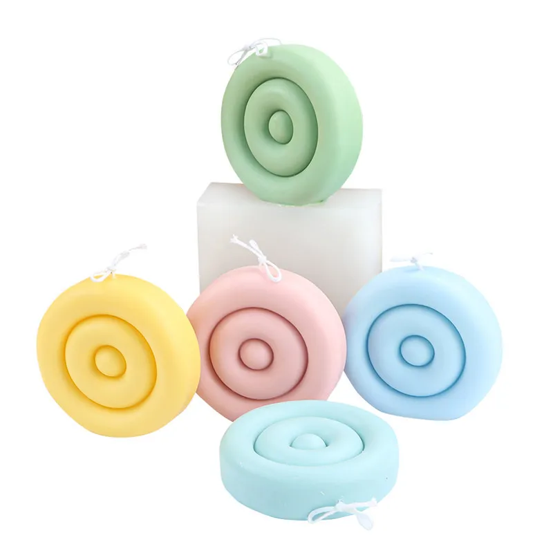 

Korean INS Donuts Candle Silicone Mold DIY Baking Mousse Chocolate Cake Desktop Ornaments Mold Children's Puzzle Mold
