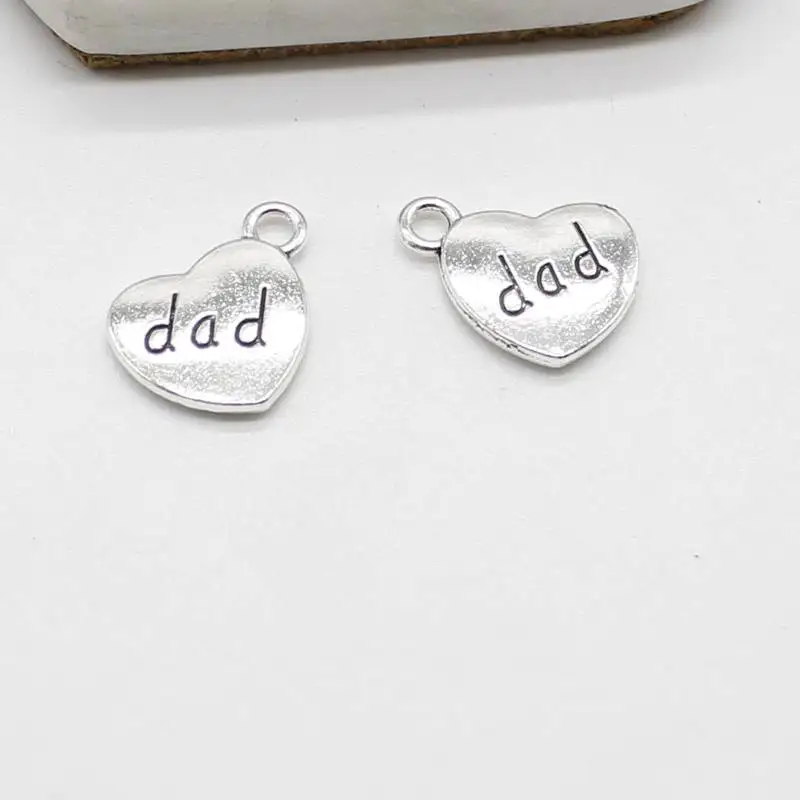 8 шт charm 18X13 мм Фурнитура для бижутерии кулон сердце Персик любовное послание мама