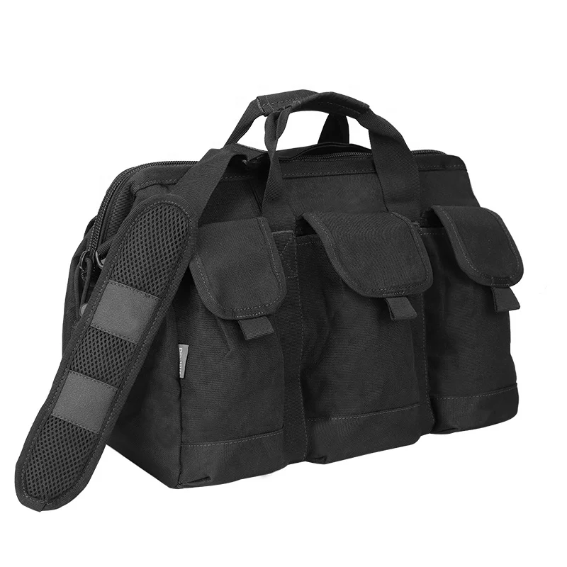 

Multi-pocket Polyester Pro Tool Bag Soft Gun Case Black Military Tactical Hand Bag Double Pistol Bag for Outdoor Hunting