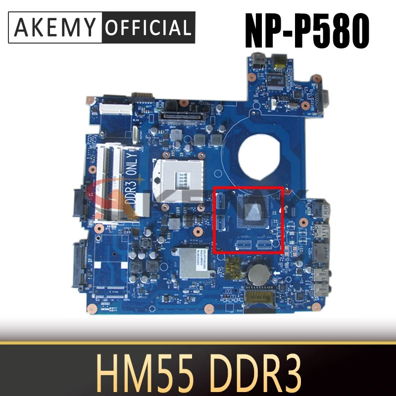 

AKEMY BA92-06475A BA92-06475B laptop motherboard For samsung NP-P580 P580 NT-P580 HD GMA HM55 DDR3 Main board