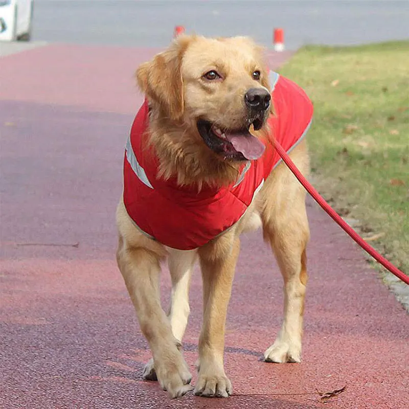 Зимняя одежда для собак Светоотражающая теплая куртка водонепроницаемая
