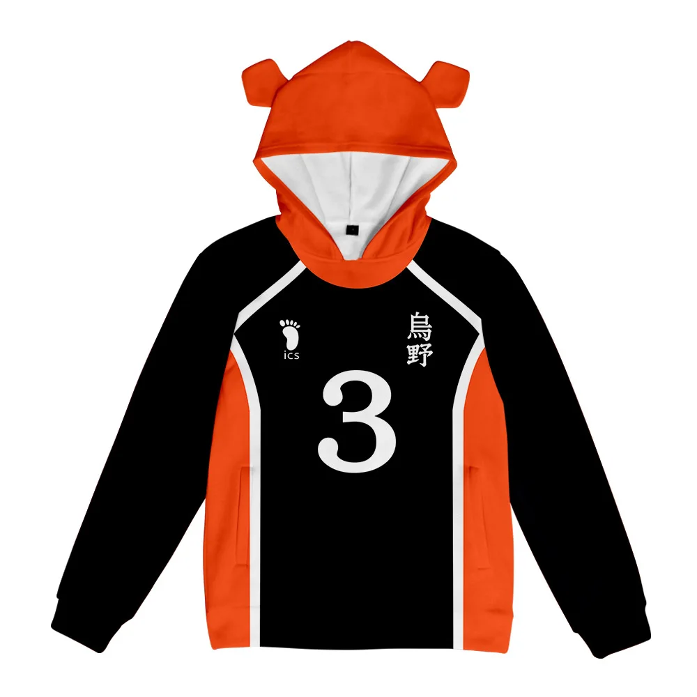 

New Haikyu Pig Ear Hooded Sweatshirt Women/Men Clothes Casual Hoodie Sweatshirt FY01750X04