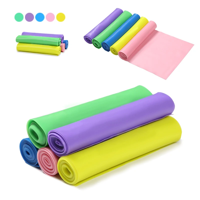 

Gym Equipment 1.5M Yoga Pilates Rubber Stretch Strap Yoga Resistance Bands Elastic Sports Bands Exercise Strap Fitness