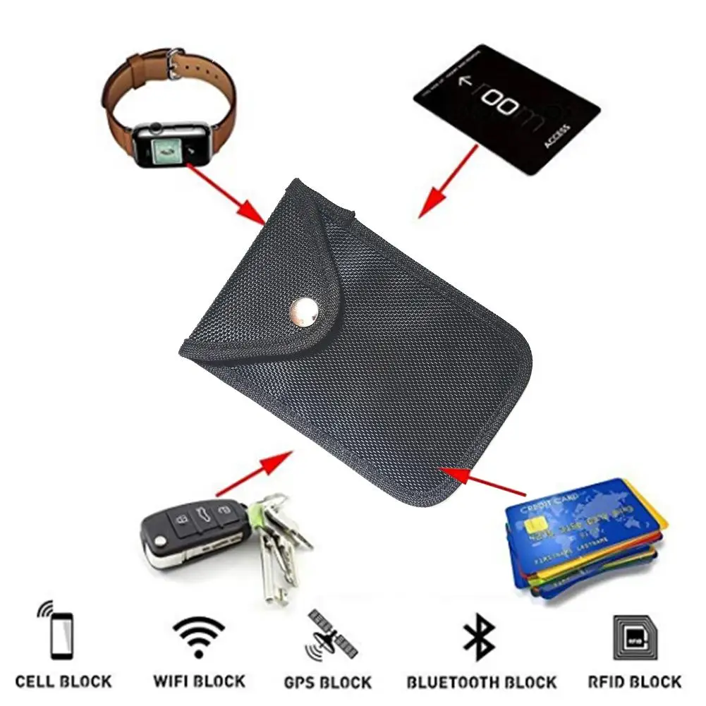 Автомобильный ключ сигнала блокатор мешочек RFID/wifi/LTE/NFC сотового телефона