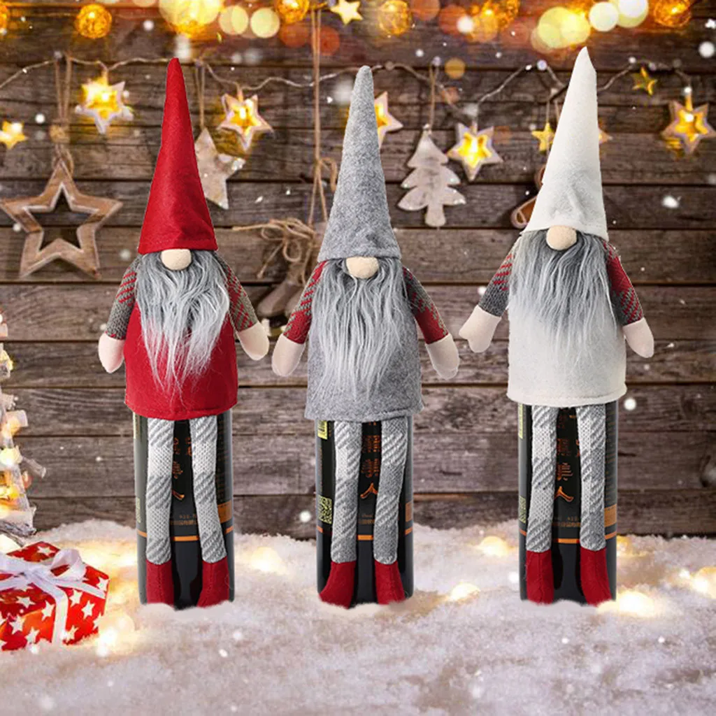 Рождество нетканом полотне бутылки шампанского винного стакана крышка