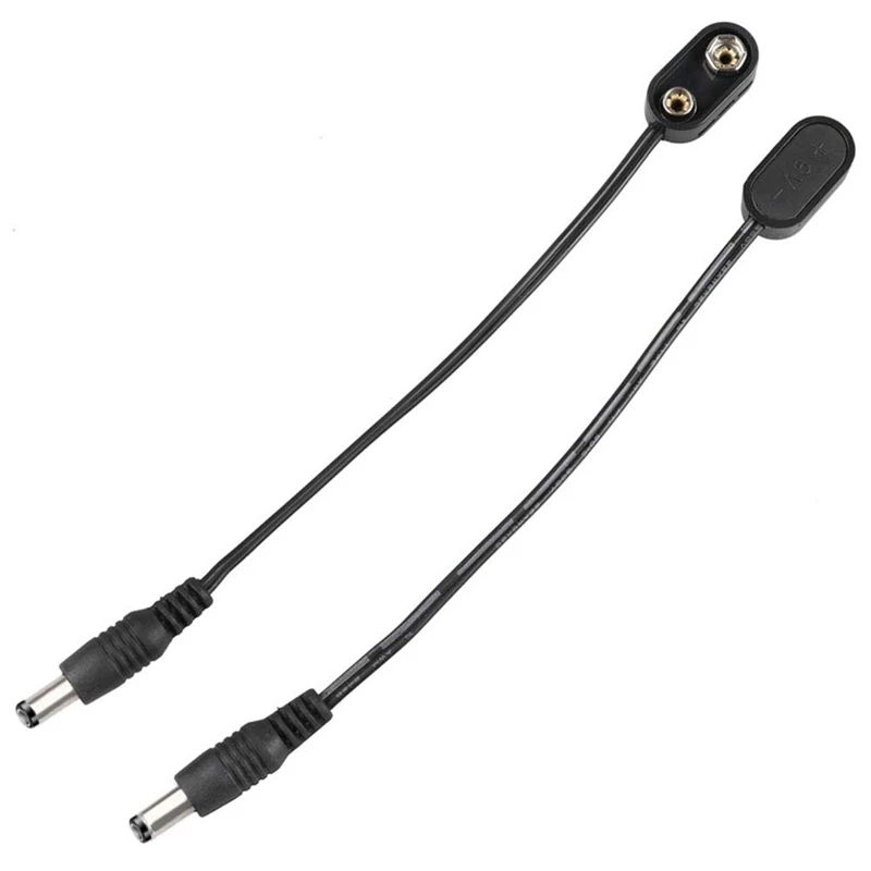 Гитарный педаль Силовой кабель 9 вольт батарейный Соединитель в зажим источник