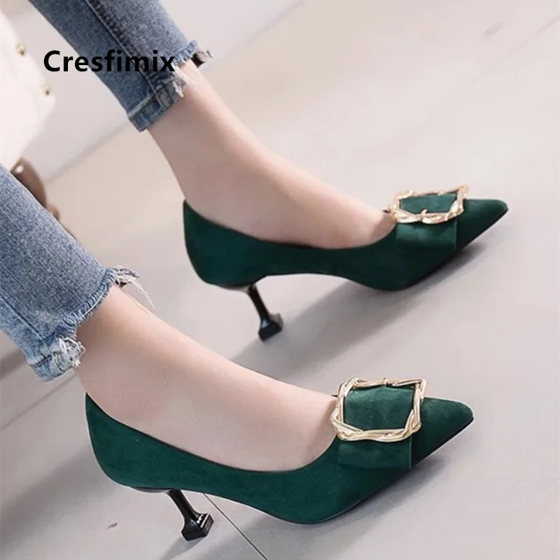 Cresfimix/женские модные вечерние туфли на высоком каблуке 9 см Сезон весна лето Милые