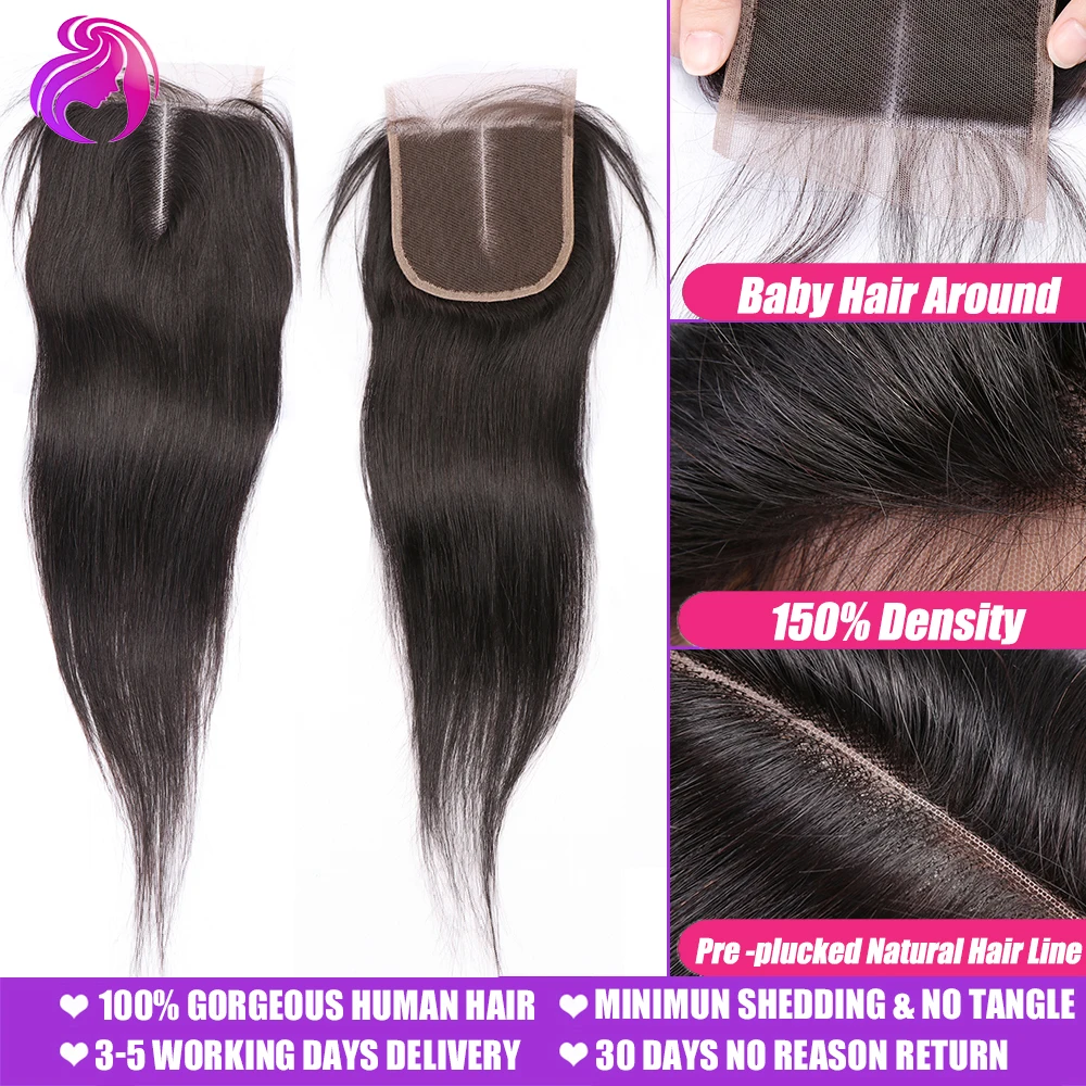 BLACROSS Striaght Closure or HD Frontal Lace 4x4 Human Hair 5X5 6X6 Per Plucked Hairline Brazilian Be Dyed Virgin | Шиньоны и парики