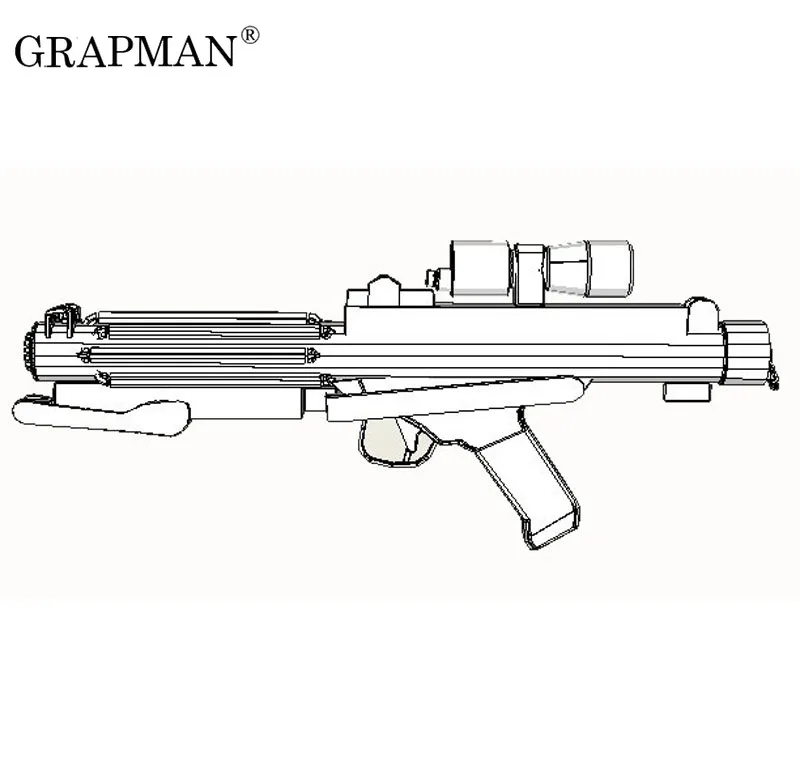 

3D бумажная модель пистолет энергетический пистолет E-11 1:1 реальная пропорция DIY Имитация армейская коллекция вентилятора