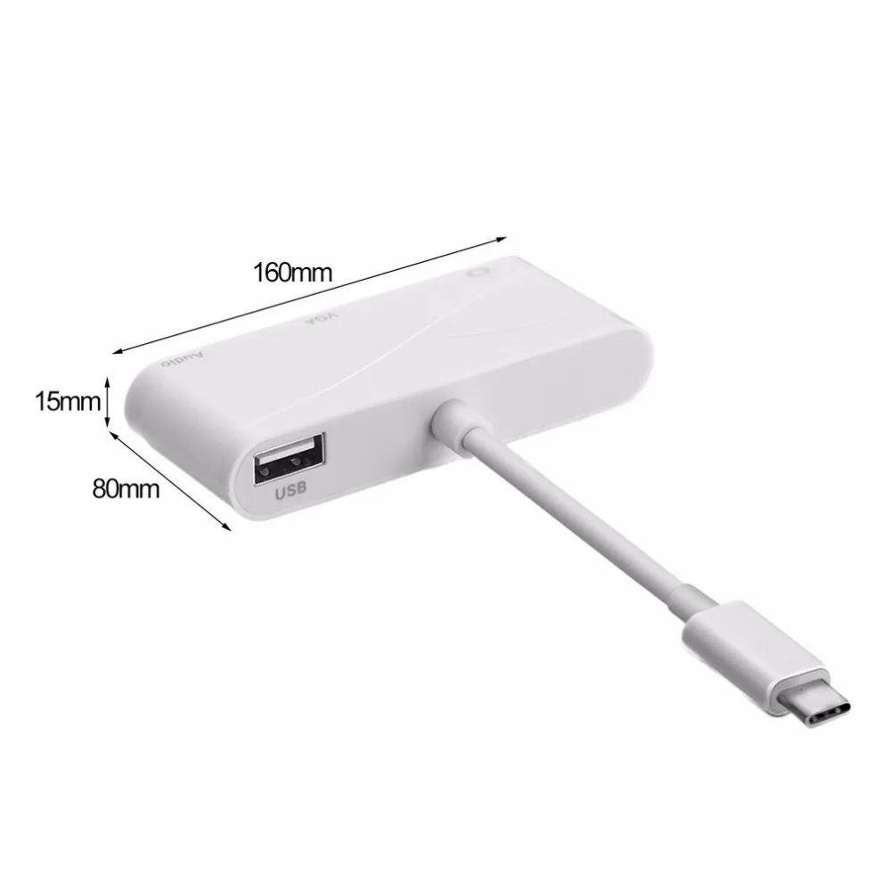Высококачественный USB 3 1 тип-c к HDMI VGA Аудио HD адаптер высокой четкости конвертер с