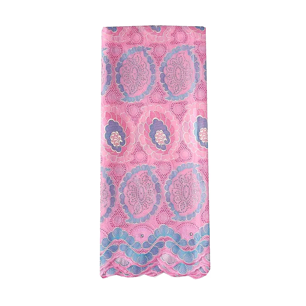 

Высокое качество 2020 африканская кружевная ткань для малышей розовая швейцарская хлопковая кружевная ткань с отверстием нигерийская швейц...