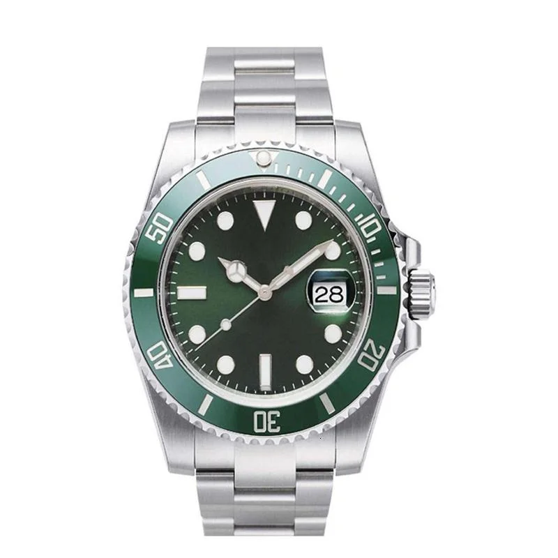 

Мужские зеленые автоматические механические модные водонепроницаемые часы 40 мм с керамической рамкой из нержавеющей стали