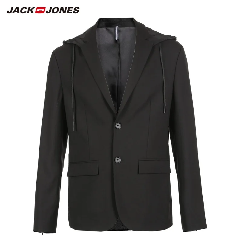 JackJones Мужской приталенный модный шерстяной Повседневный Блейзер Мужская одежда