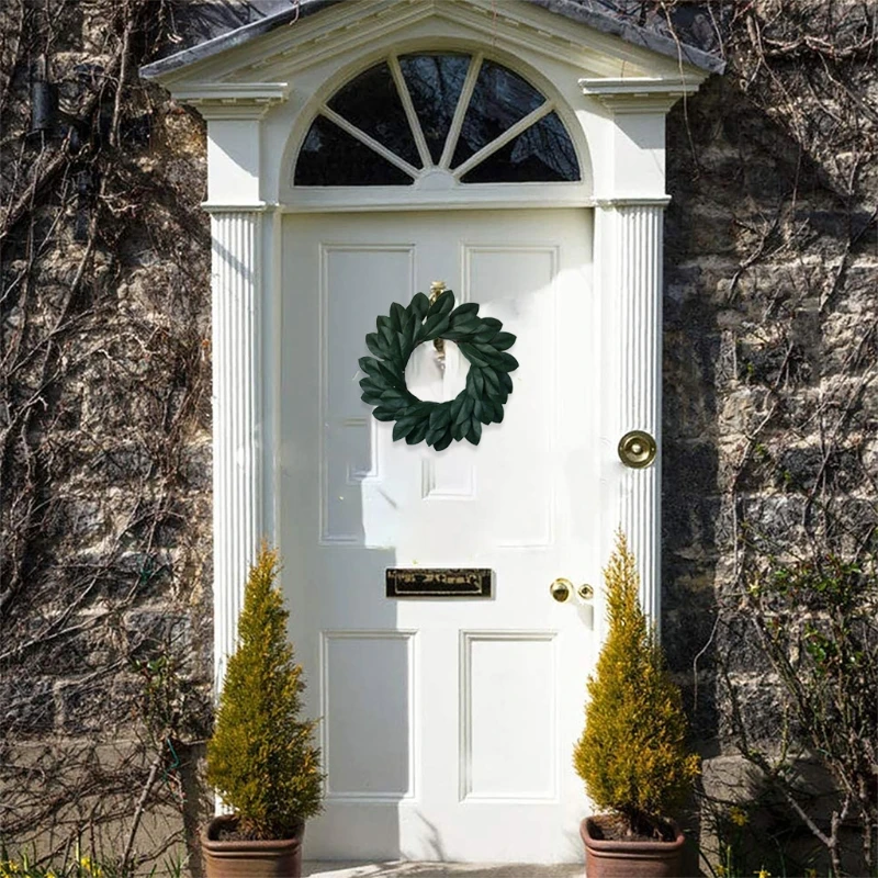 

Artificial Magnolia Wreath with Magnolia Leaves 20 inches for front Door Decor H3CC