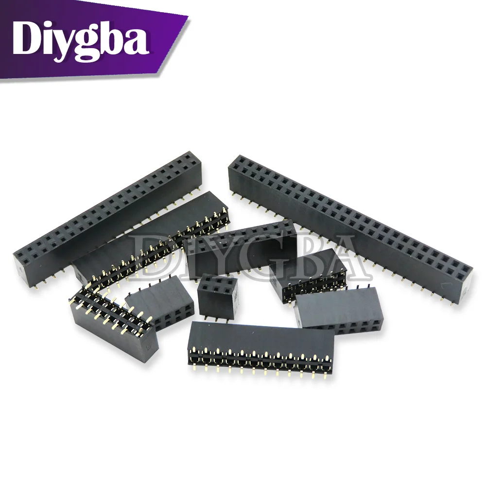 10 шт. SMT 2 54 мм двухрядная Женская печатная плата штырьковый разъем штыревой