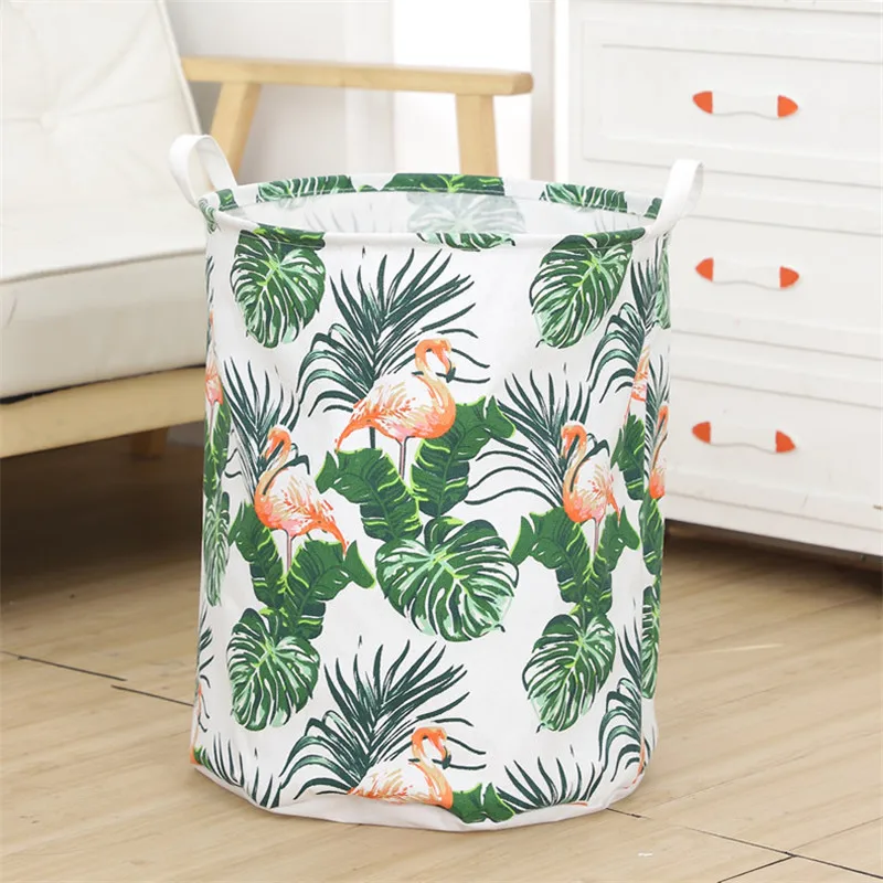 Laundry Basket 40*50cm linen cotton Folding Storage For Home Dirty Colthes Toy Gift Bags Organizer | Дом и сад