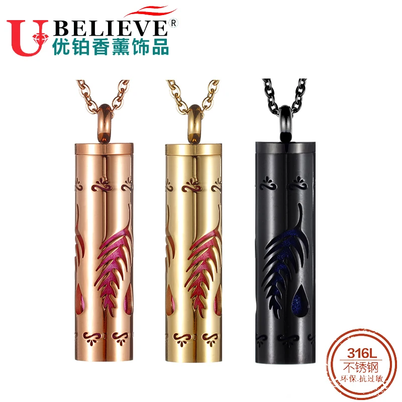 Женское Ожерелье с диффузором из эфирного масла 316L, подвеска из нержавеющей стали для ароматерапии, парфюмерные эфирные масла