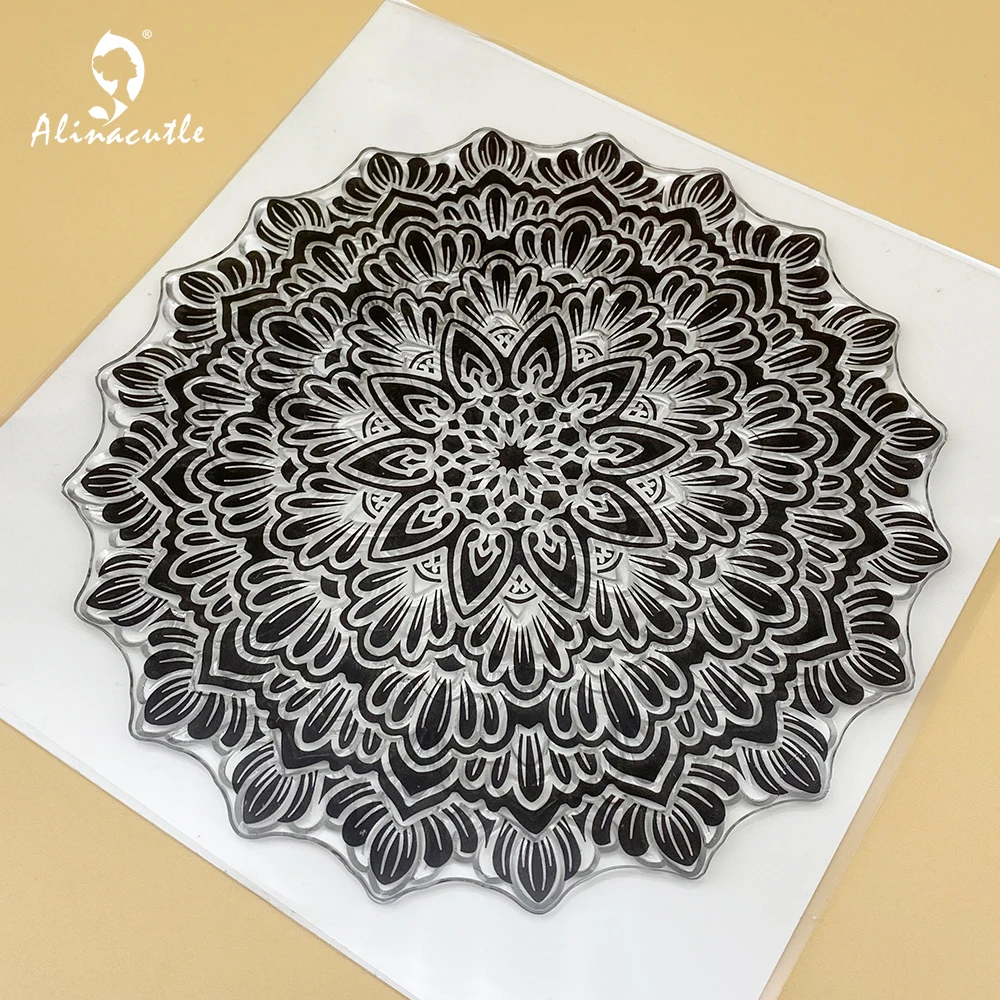 Прозрачные штампы Alinacutle винтажная мандала цветочный фон альбом для скрапбукинга