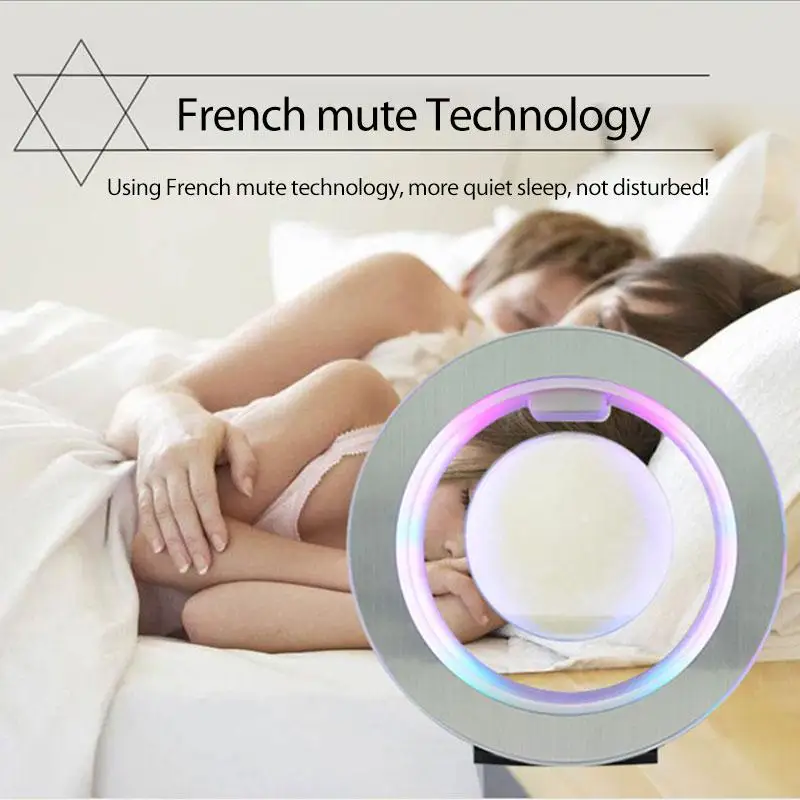 저렴한 2021 최신 자기 부상 달 램프 야간 조명 회전 달 플로팅 램프 홈 인테리어 휴일 LED 다채로운 빛