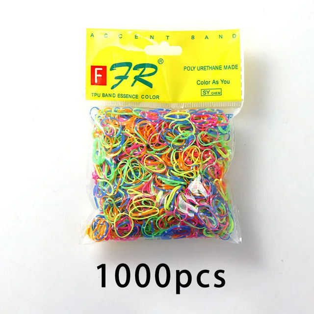 10 1000 шт/партия, одноразовая резинка для волос, Детские резинки из ТПУ, держатель конского хвоста, эластичная повязка на волосы для девушек, аксессуары для волос - Цвет: 10