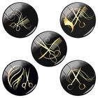 TAFREE простой черный фон Инструменты для парикмахерской круглая фотография 12 мм15 мм16 мм18 мм20 мм25 мм модный компонент для ювелирных изделий