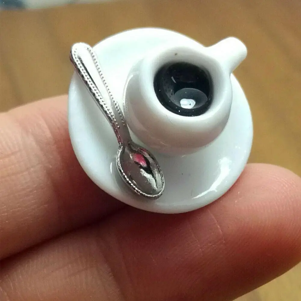 

Кукольный домик игрушка модель миниатюрная еда играть Мини карманная кофейная чашка I0A6