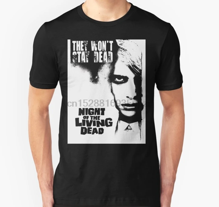 Мужская футболка классический фильм зомби принт ночь живого мертвеца ретро