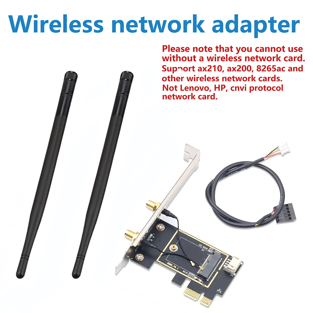 

Desktop Wi-Fi 6 Intel AX210 PCIe WiFi Adapter Bluetooth 5.2 3000Mbps 802.11ax AX210NGW Wireless Wifi 6E Card Windows 10 Linux