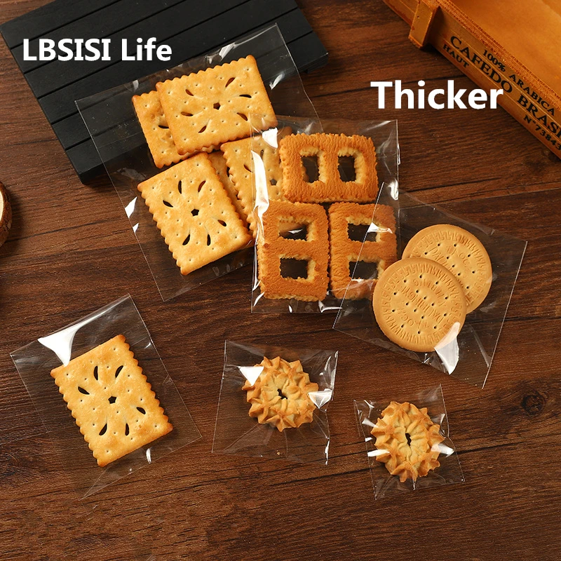 LBSISI Life 100 шт толще прозрачный бисквит печенье пакеты еда Конфеты Шоколад Свадьба День Рождения Вечеринка пластиковая упаковка мешок