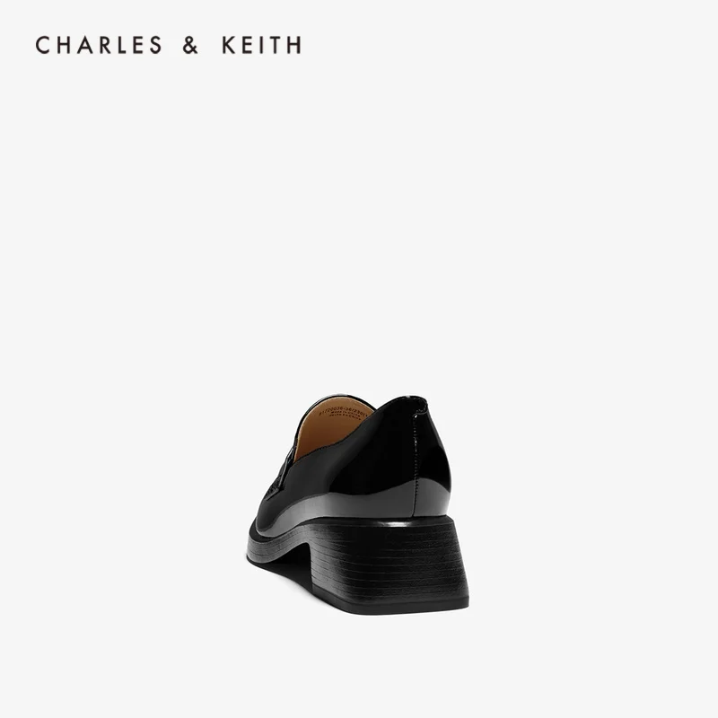CHARLES＆KEITH Новинка на Весну 2020 CK1 61720036Женские туфли среднем каблуке Глянцевая обувь