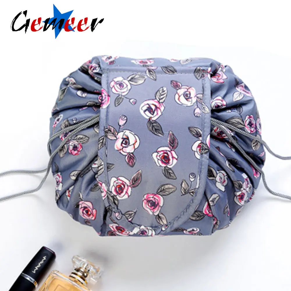 Gemeer Drawstring дорожная косметичка для женщин органайзер макияжа сумка чехол