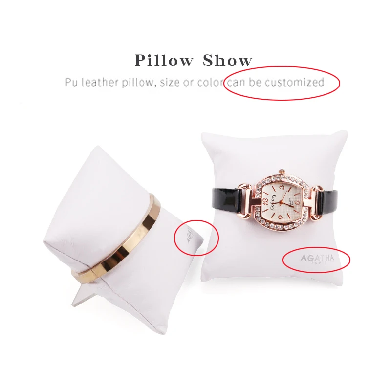 Подставка для браслета часов с подставкой белая искусственная кожа | Украшения и