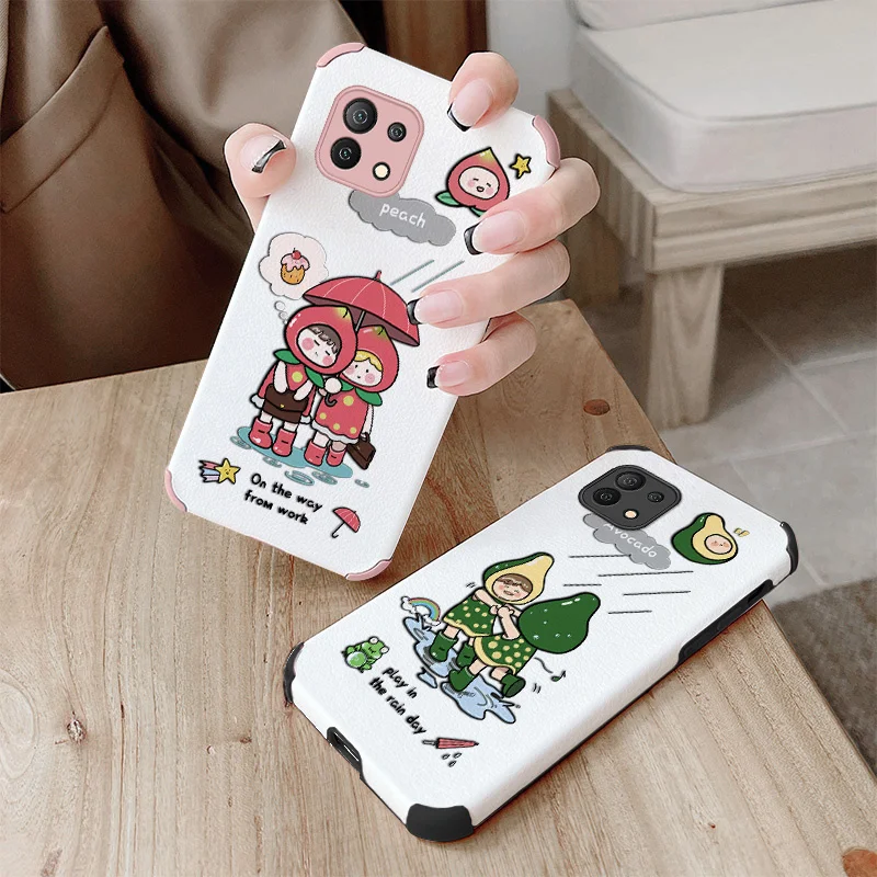 

Summer Peach Phone Case For Xiaomi Mi 11 11lite 11Ultra 11i 10T 10TPro 10TLite 10 10S lite Pro Poco F2 X2 F3 pro Lambskin Cover