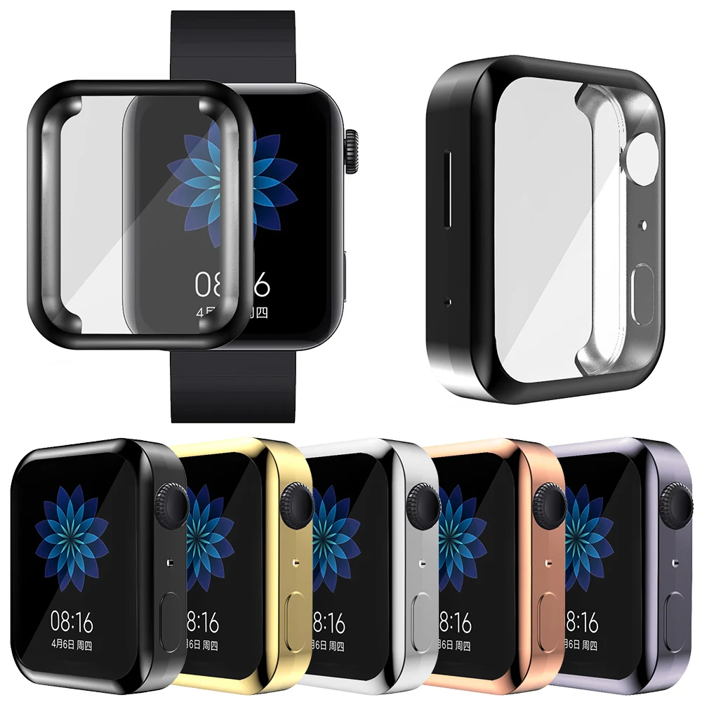 Чехол для часов Защита экрана Xiaomi Mi высококачественный мягкий ТПУ легкий бампер