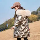 Зимнее пальто для девочек, утепленные куртки для детей, детская куртка для девочек, пуховая ветрозащитная верхняя одежда, зимняя одежда для подростков, бархатные пальто на утином пуху