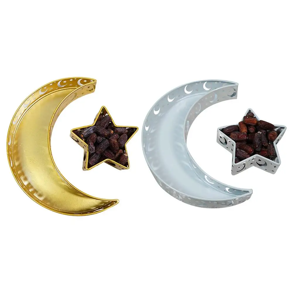 

New Eid Mubarak Moon Star Serving Tray Tableware Dessert Food Storage Muslim Islamic Ramadan Muslim Islamic Party