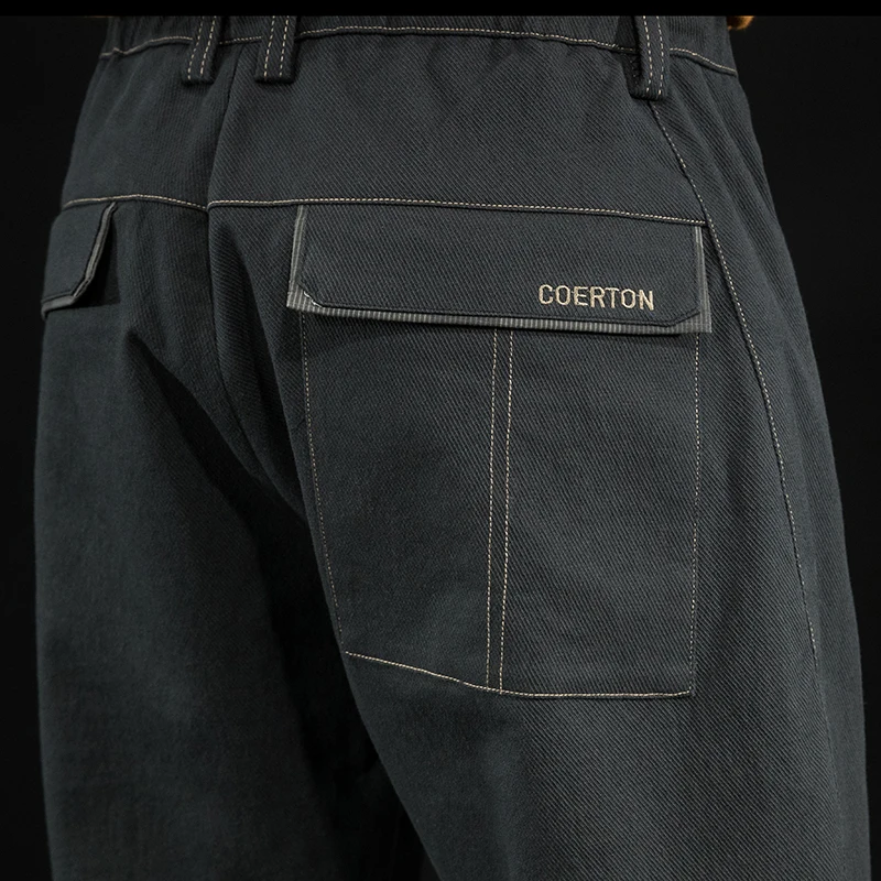 

Men's Fall/Winter 2021 Trousers Fashion Bunch of Foot Sweatpants Loose Harlan Stretch Straight Leg Pants